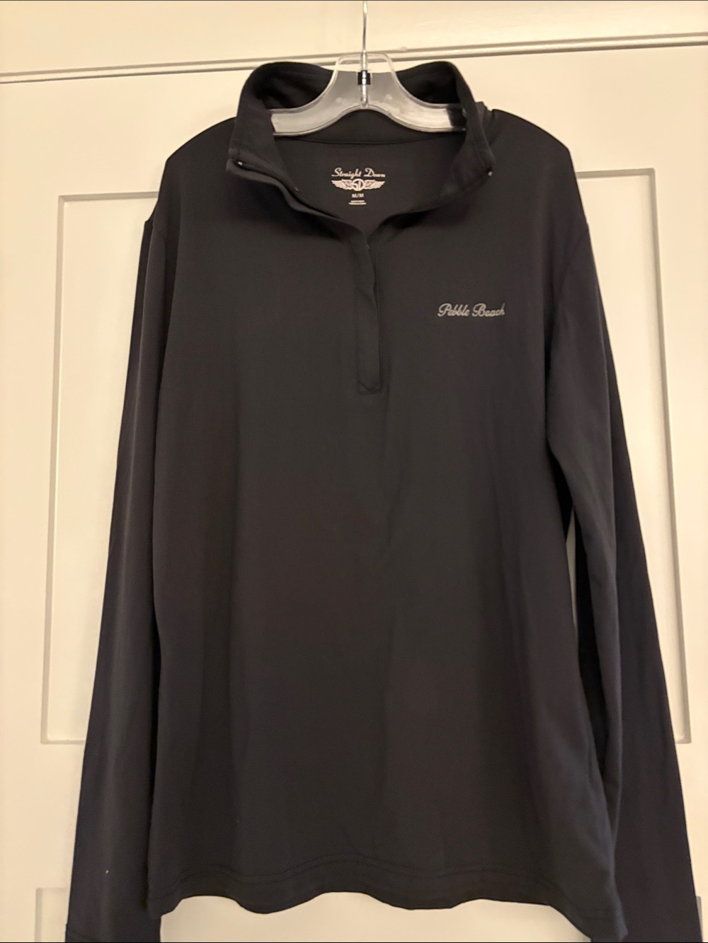 Pebble Beach Black Half-Zip Performance Pullover